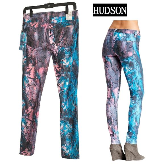 Hudson NEW Whimsygoth NICO BLUE GALAXY Super Skinny Corduroy Jean 26 - Picture 9 of 12